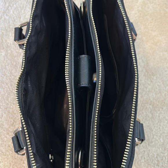 Marc New York (Andrew Marc) Black/Gold-Tone Satchel - Picture 8 of 9